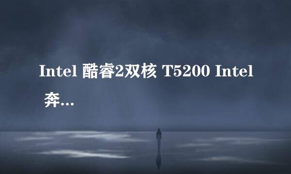 Intel 酷睿2双核 T5200 Intel 奔腾双核 T3400