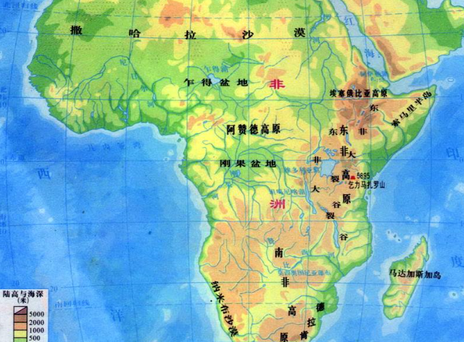 刚果盆地地形图片